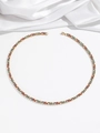 Dettaglio della collana a catena cubana dorata con smalto multicolore e chiusura a moschettone - T0227 Collana Colorata