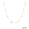 Gouden dubbele kralenketting met 3,7mm gepolijste kralen en 45+5cm schakelketting - Ketting met dubbele kraal (STN25264) / 3.7mm / Goud