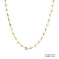 Elegante gouden hartjesketting met 45+5 cm lengte en 5,3 mm brede schakels - Hartketting (STN25297) / 5.3mm / Goud