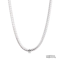 Detailweergave van de 7mm zilveren roestvrijstalen Cubaanse ketting met NK-schakels - Gevlochten Schakelketting (STN25300) / 8mm / Staalkleur