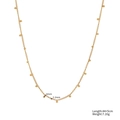Gouden roestvrijstalen ketting met 6 mm satellietkralen en verstelbare lengte voor dames - Ketting met zijronde kralen (STN25273) / 2.2mm / Goud