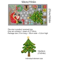 Doppelseitige Weihnachtsmann und Rentier Fensterbilder mit festlichen Deko-Elementen - 27x50cm