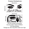 Spécifications de taille pour stickers muraux Lash & Brows décoration 68x36cm - 30*60cm *1 Pièce