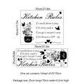 Creative Kitchen Rules wall sticker with coffee cup and flower motifs 45x55cm - 25*70cm