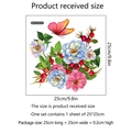Zelfklevende PVC toiletmuursticker met aquarel bloemen en vlinderontwerp MS4137B-ZC - Bloemen Vlinder Stijl (MS4137B-ZC)