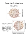 Detail view of Mandala wall sticker dimensions and layout showing size for room decor - Mandala Pattern