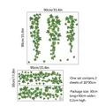 Green vine wall sticker set 90x90cm showing layout and applied ivy home decor result - 30*90cm (Set of 2)