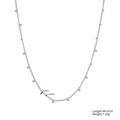 Zilveren roestvrijstalen kralenketting met 2,2 mm kralen en een minimalistisch ontwerp - Ketting met zijronde kralen (STN25273) / 2.2mm / Staalkleur