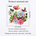 Size chart for self-adhesive PVC toilet stickers with pink butterfly and floral patterns - Pink Rose Style (MS4137B-ZC)