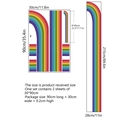 Große Regenbogen-Wandaufkleber für Schlafzimmer mit bunten selbstklebenden Bögen - Regenbogen-Langstreifen-Stil / 30*90cm * 2 Stck