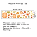 Autumn pumpkin maple leaf static glass window stickers set for seasonal home decoration - Long Strip Botanical Autumn Style (DJ1506-YY)