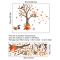 Dettagli dimensionali per adesivi murali animali della foresta con volpi e gufi - 30x90cm