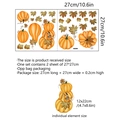 Pegatinas de pared de calabaza y hojas de arce decorativas, tamaño 27x27cm juego set - Estilo Calabaza Hoja de Arce