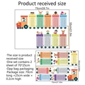 Sticker mural train de multiplication pour chambre d'enfant, affiche PVC en 75x55cm - 25 X 70 Cm X 2 Pièces