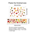 Autumn maple leaf and mushroom static window clings double-sided decorative stickers - Autumn Leaves Mushroom Style (DJ6015-ZY)