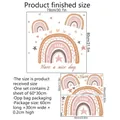 Detailed size chart showing 78x80cm rainbow wall stickers dimensions and packaging info - Bohemian Rainbow Set