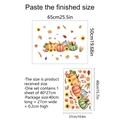 Herbst Wandtattoo Set mit Aquarell Kürbis, Sonnenblumen und Ahornblättern für Erntedank - Herbst Kürbis Sonnenblume Stil (27*40cm)