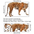 Vinilo decorativo de tigre realista para salón, mural adhesivo DIY de 74x45cm para pared - 30*90cm