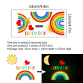 Adesivi murali arcobaleno luminosi Happy Day con sole e cuore per decoro camera letto - Arcobaleno Luminoso (YCG4004-ZC) / Pezzo Singolo