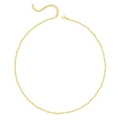 Elegante collar de cadena de ondas retorcidas doradas para mujer con cierre ajustable - Collar / Dorado
