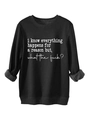 Detail of black thick fleece sweatshirt showing soft inner lining and funny letter print - S / Black