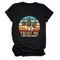 Detail of cotton t-shirt featuring vintage mushroom graphic and funny pun print - S / Black