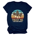 Macro detail of the navy blue cotton fabric and retro morels graphic print on t-shirt - S / Navy Blue