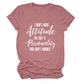 Detail of white printed slogan on dusty rose short sleeve crew neck cotton T-shirt - S / Rose Gold (White Text)