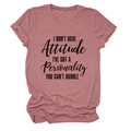 Detail of mauve heather t-shirt with personality slogan and folded cuff sleeves - S / Rose Gold (Black Text)