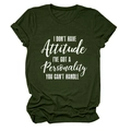 Flat lay of army green crew neck T-shirt featuring minimalist white graphic text print - S / Army Green (White Text)