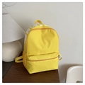 Lightweight bright yellow polyester backpack with side mesh pockets for students - Yellow