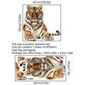 Sticker mural tête de tigre avec mise en page 60x30cm et taille finale 50x47cm - 30*60cm