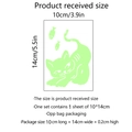 Luminous cat and fish light switch sticker glow in the dark wall decal 10x14cm size - Peeking Cat Green Glow Style (YJ8310)