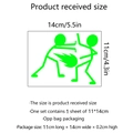 Luminous wall sticker with martial arts figures design for home switch decoration - 14cm*11cm