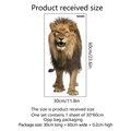 Sticker mural lion 30x60cm montrant un lion rugissant pour décor de salon moderne - 30*60cm