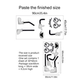 Cartoon coffee character wall sticker 30x60cm sheet for kitchen and living room decor - 30*60cm
