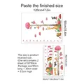 Hand-painted forest animals height chart wall sticker including squirrels and giraffes - Cartoon Giraffe Pink Tree Style (MS6090) / 30x90cm x 2 Pieces