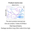 Size chart showing 40x30cm dimensions for luminous emoji refrigerator wall stickers - 30x40cm (1 Sheet) / Holographic Luminous Green