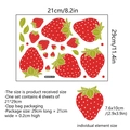 Strawberry wall stickers set featuring red berries and green leaves for bedroom decor - Strawberry Style