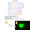 Lot de stickers muraux cœurs lumineux aux couleurs macaron pour chambre d'enfant - Style Cœur (YJX4003) / 10*20cm*2Pcs