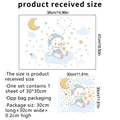 Dimensiones del vinilo de oso en la luna con estrellas para dormitorio infantil - 30*30cm*1pcs