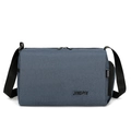 Donkerblauwe crossbodytas met verstelbare nylon riem en getextureerde afwerking - Blauw