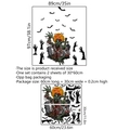 Adesivi murali Halloween pipistrello zombie per camera da letto, decalcomanie 89x97cm - 30*60cm*2pz(MS4049-ZC)