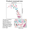 Luminous colorful butterfly glass bottle wall stickers for kids room decor, 55x57cm effect - 28*39cm