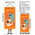 Halloween Wandsticker-Set mit gruseligen Geistern und orangefarbenen Kürbis-Deko-Aufklebern - Bm024-yw