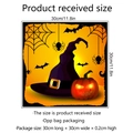 Lichtgevende Halloween muurstickers met pompoen en vleermuizen op een vel van 30x30cm - 30*30cm / Kleurrijk