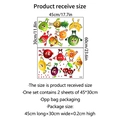 Pegatinas de pared de frutas de dibujos animados para decoración de cocina y nevera - 30*45cm*2 Hojas
