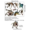 Adesivi murali dinosauri luminosi per cameretta bambini in PVC fluorescente e fosforescente - 39*30cm