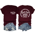 Burgundy t-shirt set with Girls Trip 2026 white print on front and back view - Wine Red (White Font)