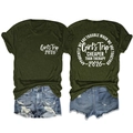Detail view of army green Girl's Trip 2026 t-shirt and distressed denim shorts - Army Green (White Font)